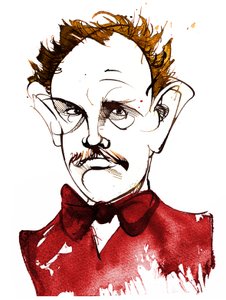 Richard Strauss, German composer and conductor (1864-1949); caricature by Neale Osborne